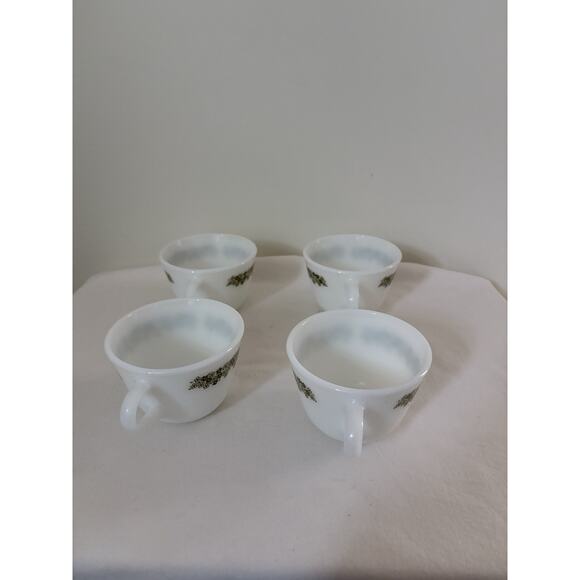 4 Vintage Pyrex Corelle Spring Blossom Green Crazy Daisy Coffee Tea Cup Mugs - Picture 4 of 9